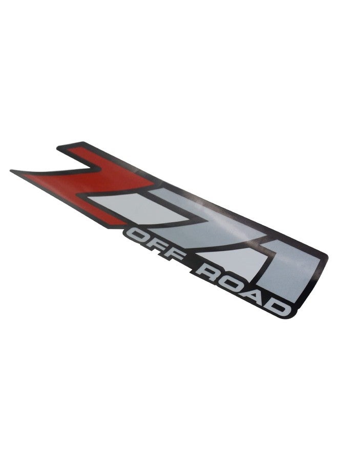 Aimoll قطعتان من ملصقات Z71 للطرق الوعرة، بديل لشعار سيارة سيلفرادو Z71 موديلات 2001-2006، جانب السرير 1500 2500 HD (فضي أحمر) - Image 5